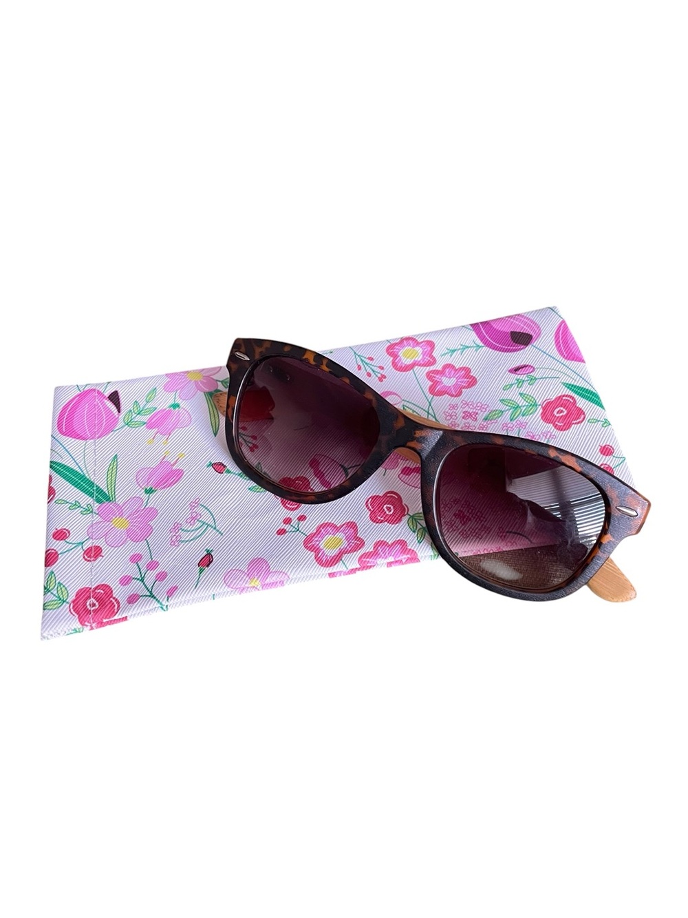 Kuma Eyewear J0193 Arbutus Women's Tortoise Sunglasses With Bamboo Arms